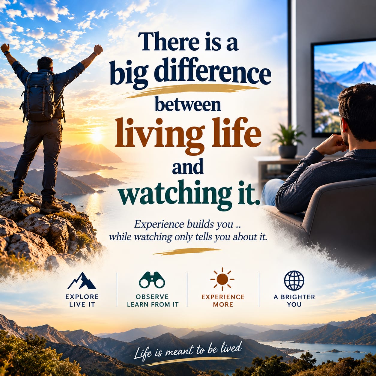 A Big Difference Between Living Life and Watching It