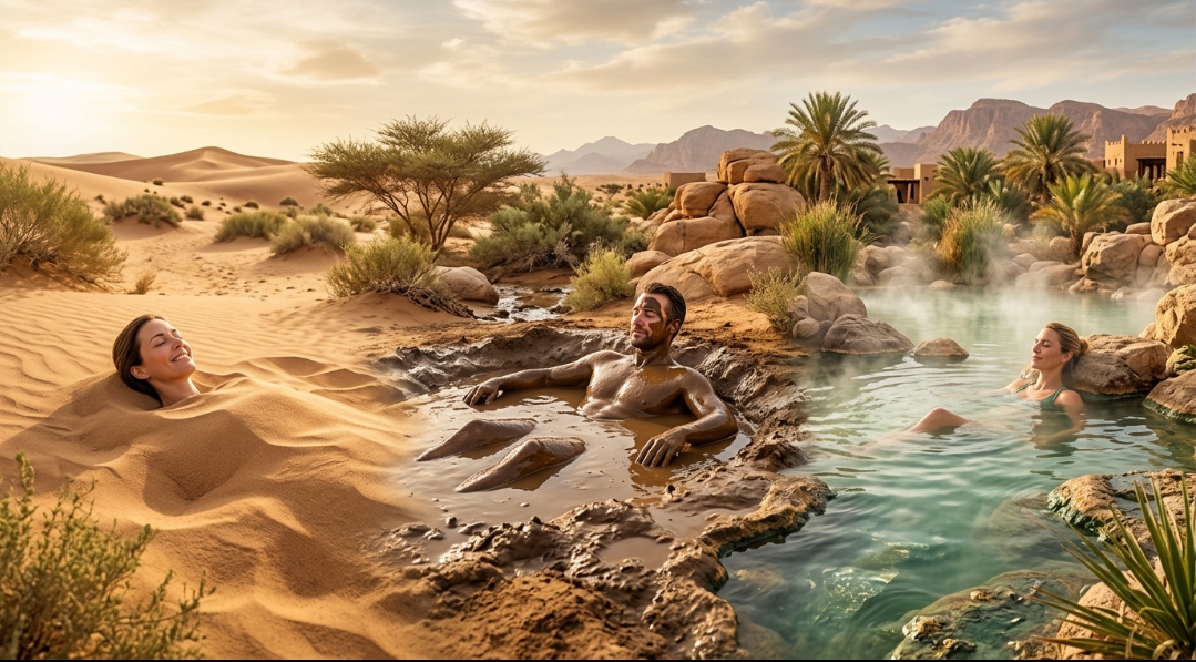 الرمال والطين والمياه الكبريتية: ثلاثية الاستشفاء البيئي 